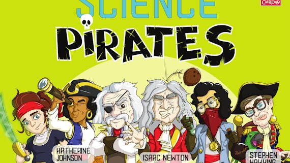Famous scientists dressed as pirates