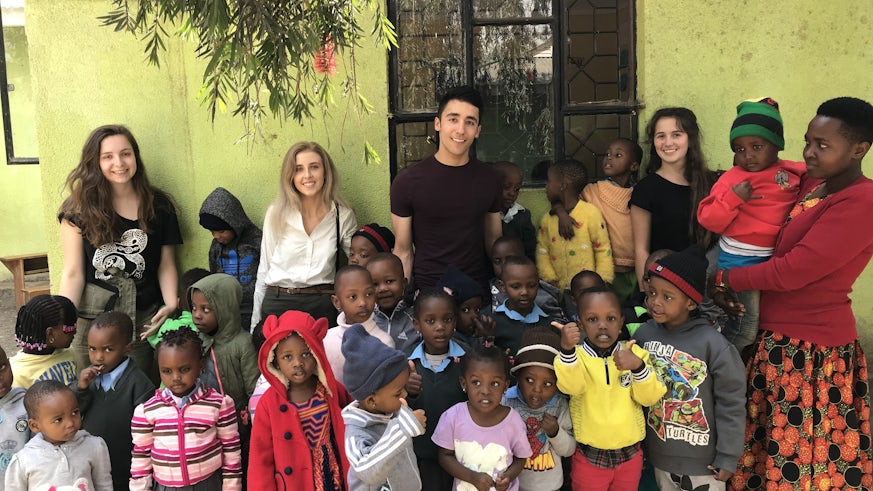 Four chemistry students volunteered their time in Arusha 