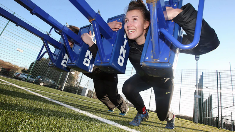 Students rugby training