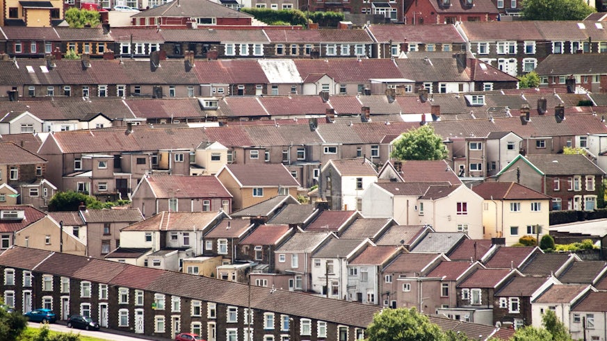 Terraced houses in Wales