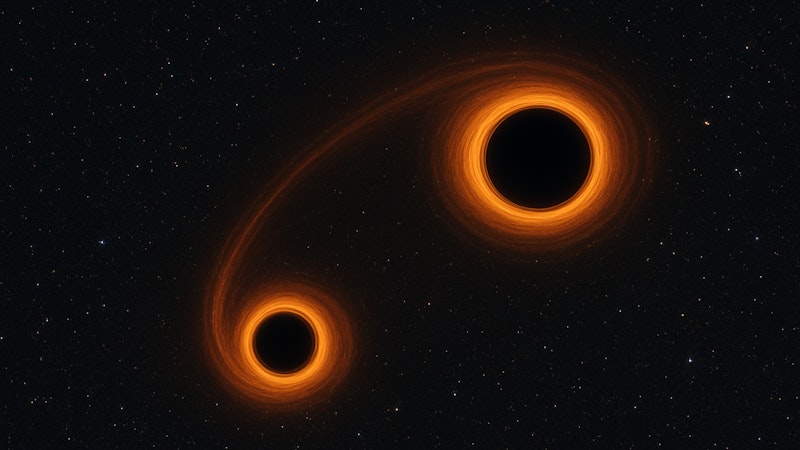 Likely origins of black hole collision with “squashed” orbital path revealed