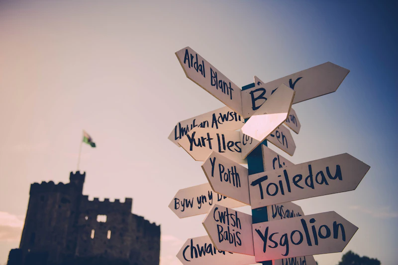 Signposts at the Tafwyl festival