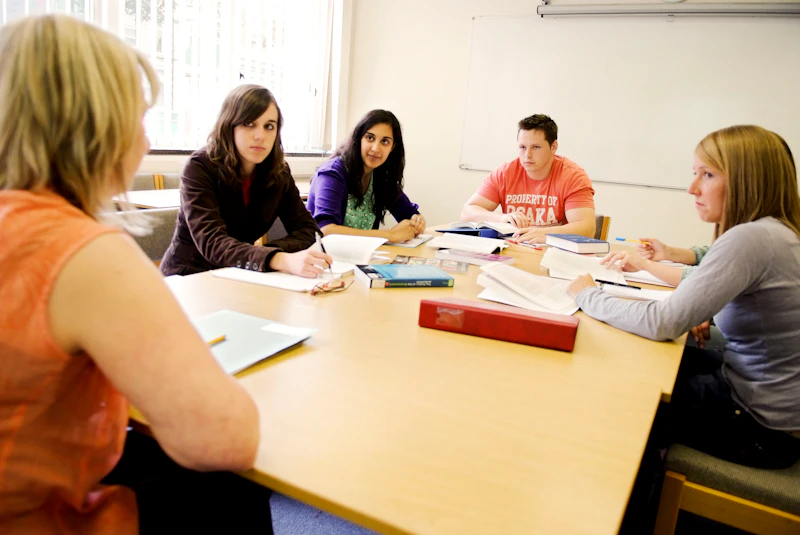 Students sat in a lecture hall