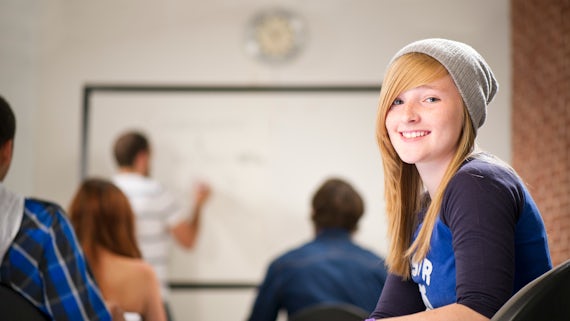 Smiling student