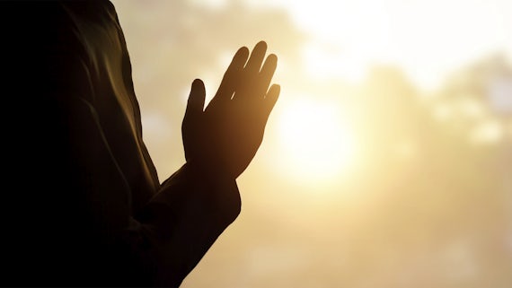 Prayer against sunset
