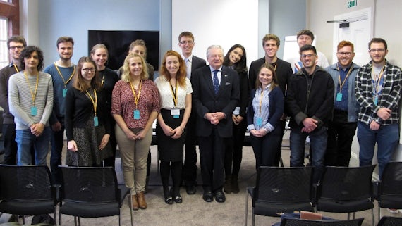 Students with Lord Elis Thomas