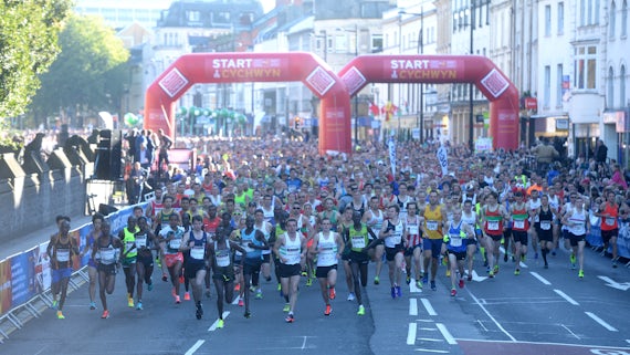 Cardiff Half Marathon  - Starting line