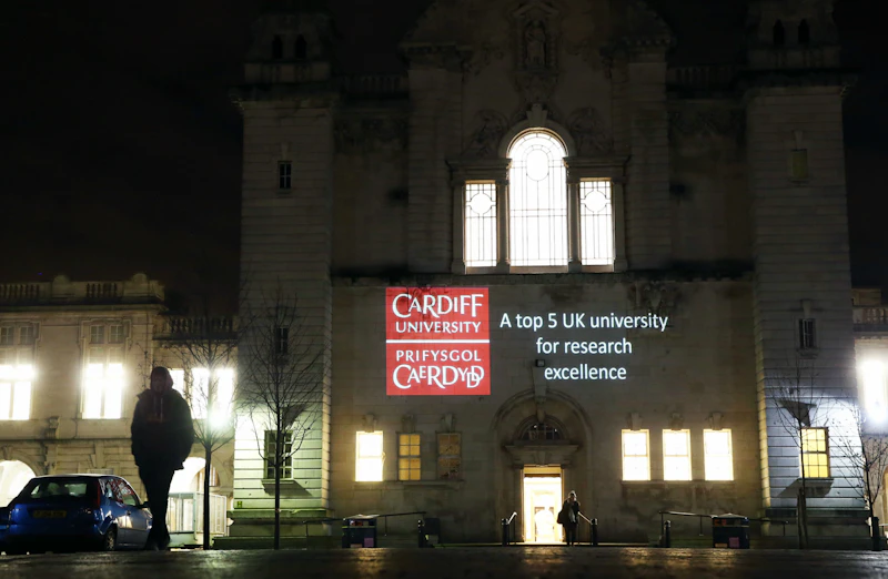 REF projection onto Main Building