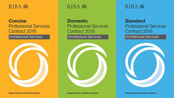 Front covers of RIBA Contracts documentation