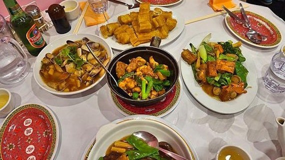 A table full of Chinese delicacies