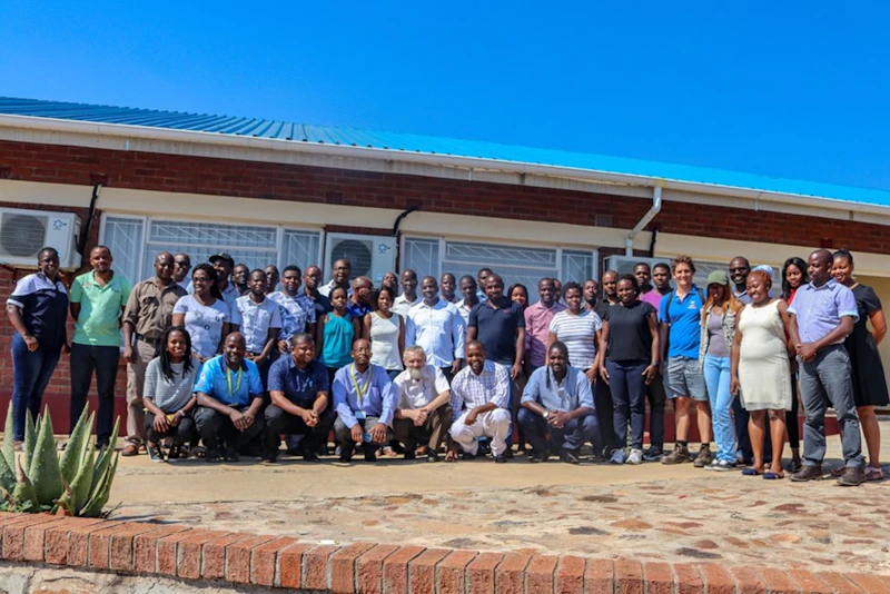 Training in exploration geology at Midlands State University, Zimbabwe