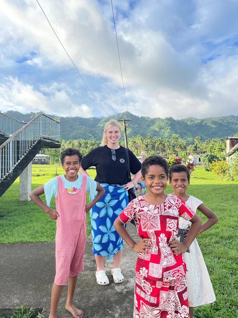 A student on a summer volunteering programme in Fiji
