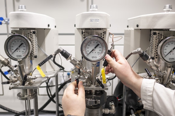 A high pressure reactor in the labs at Cardiff University’s Translational Research Hub