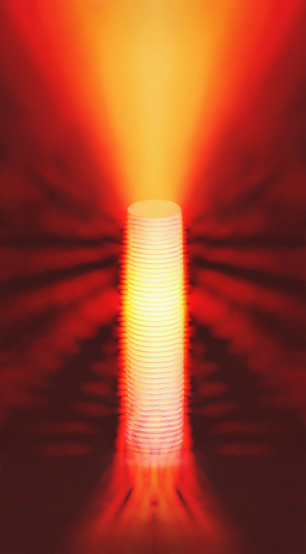 A depiction of a scanning electron microscope image of a real micropillar.