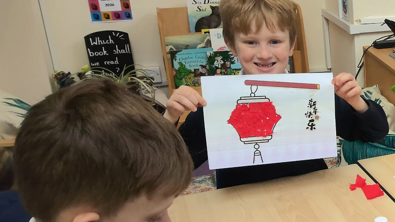 Making Chinese lanterns at Haberdashers' Monmouth School