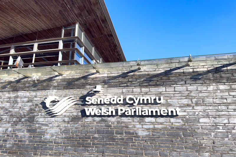 Sign of Senedd Cymru 