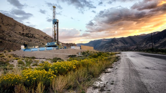 Fracking drilling rig
