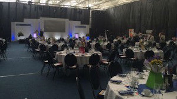 An image showing Preparation for the Awards Ceremony at the SWALEC Stadium (courtesy of NIACE Cymru)