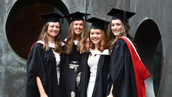 Cardiff University School of Music students at graduation