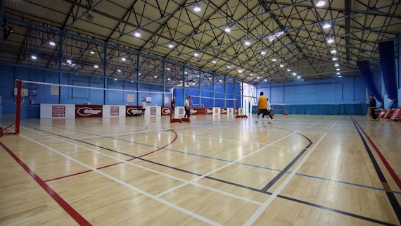 Indoor courts at the Sports Training Village
