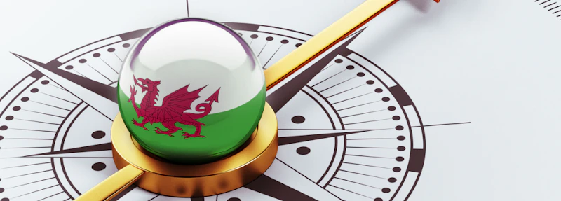 Welsh orb on a compass