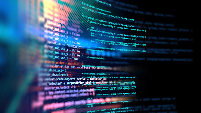 Image of programming code
