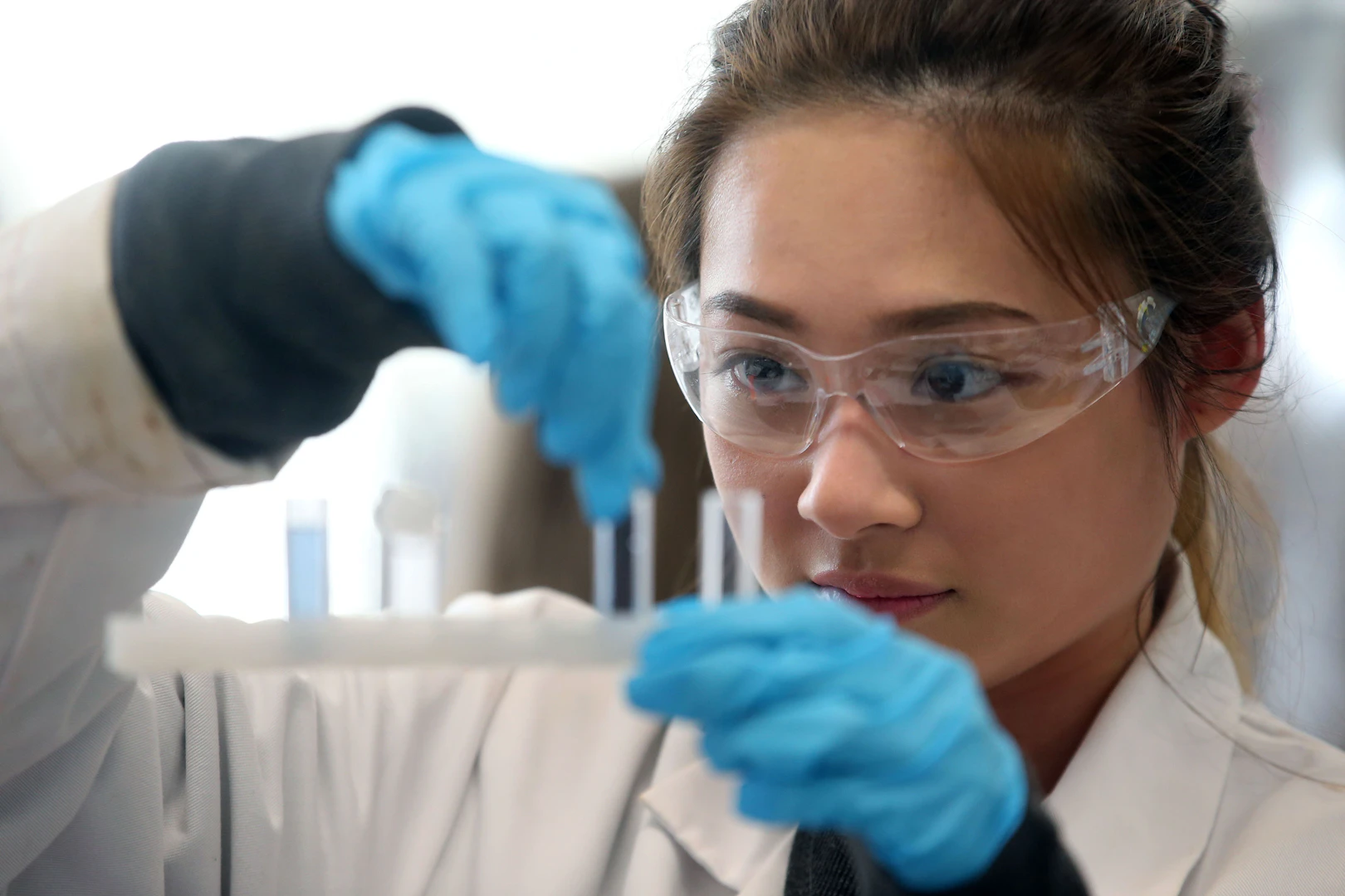Chemistry student in the lab