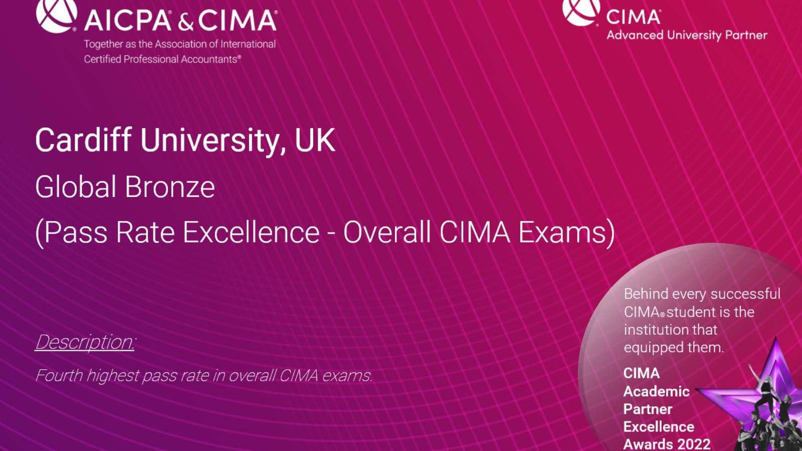 Cardiff Business School Wins AICPA & CIMA Excellence Award - News ...