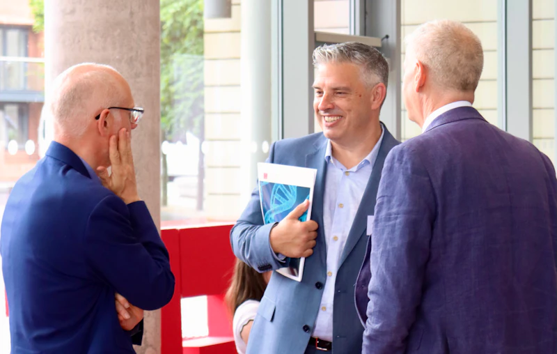 Professor James Walters, Professor Jeremy Hall, and Cardiff University Vice-Chancellor Professor Colin Riordan