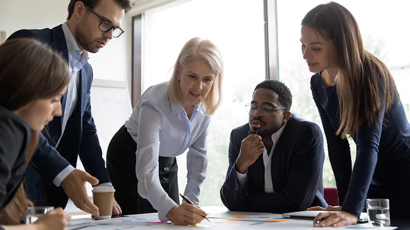 Image of business people working together