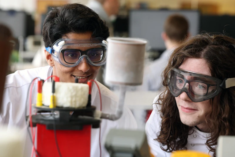 students in a lab