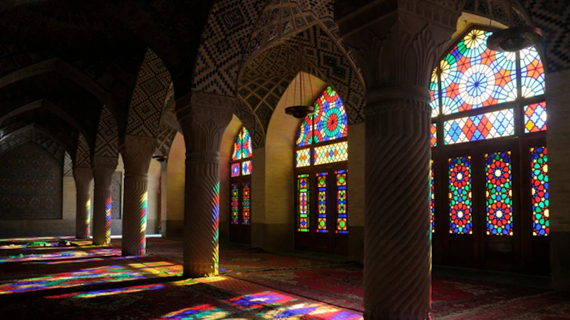 Stained glass building