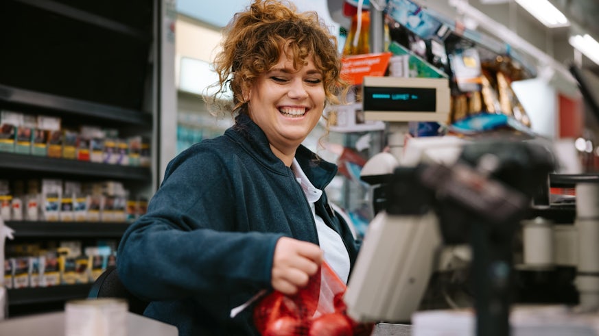 A shop worker