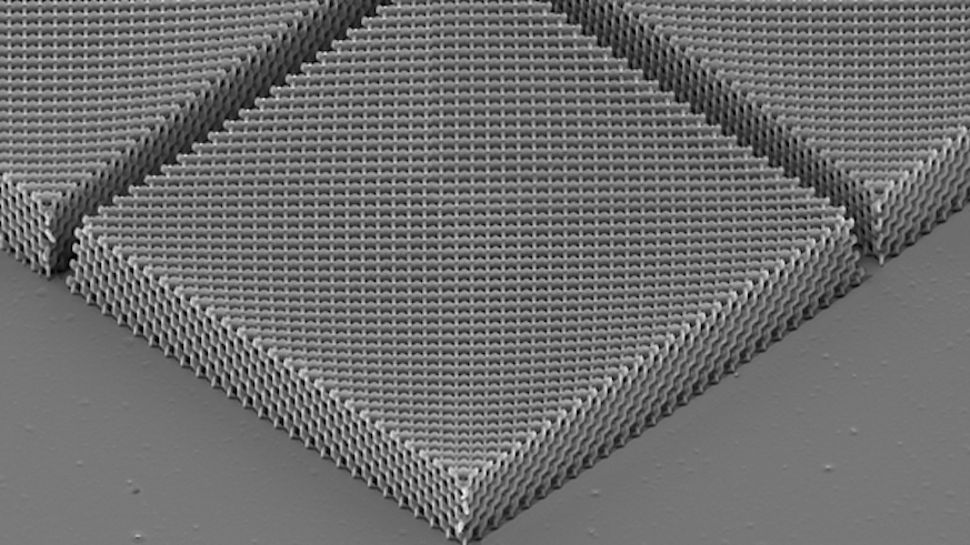 A microscopic image of typical 3D nanostructured magnetic materials.