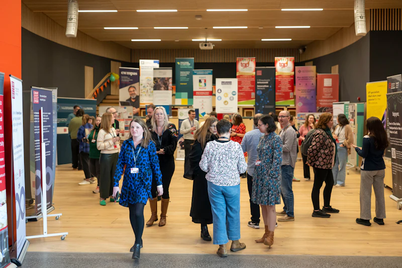 Building community showcase in the event space