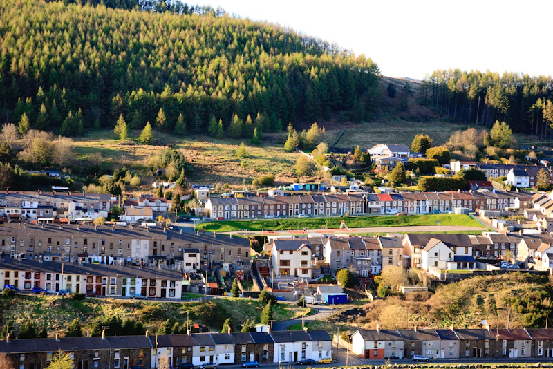 Terraced homes near Treorchy