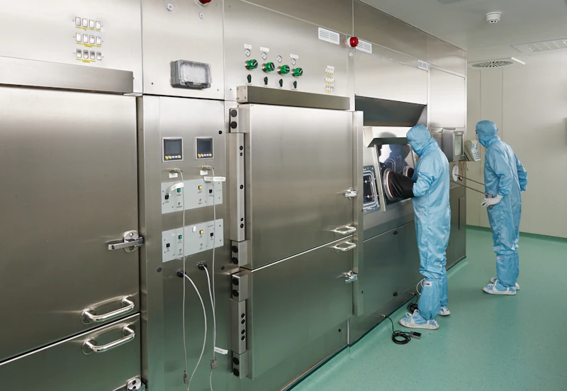 Lab workers