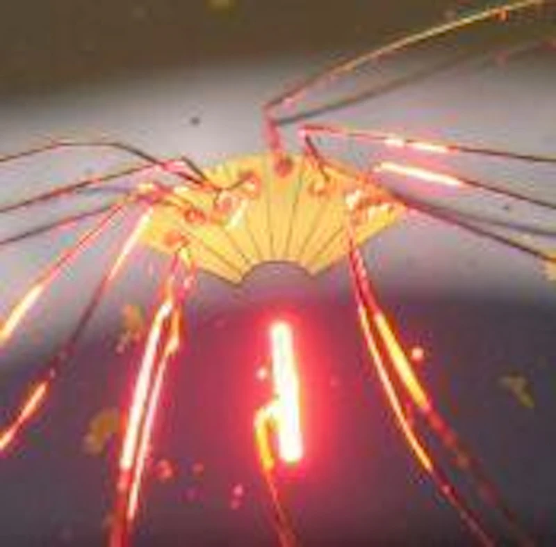 Deep etched emitter