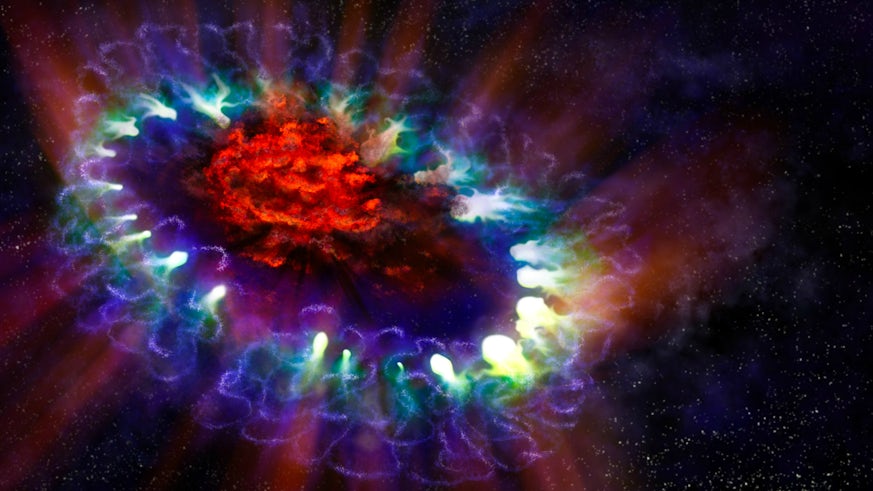 Artist's illustration of Supernova 1987A
