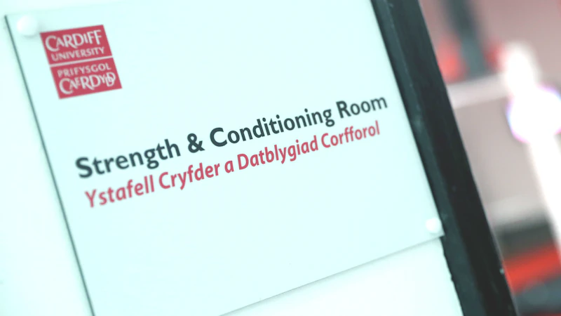 Conditioning room sign