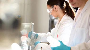 Chemistry student in laboratory