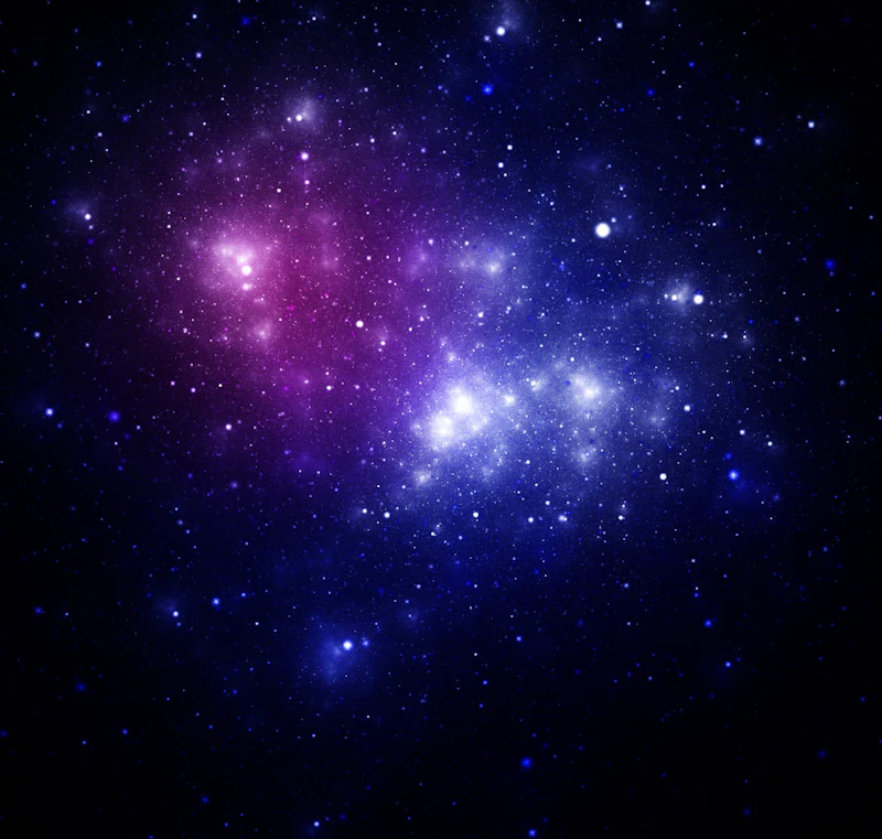 Blue space nebula