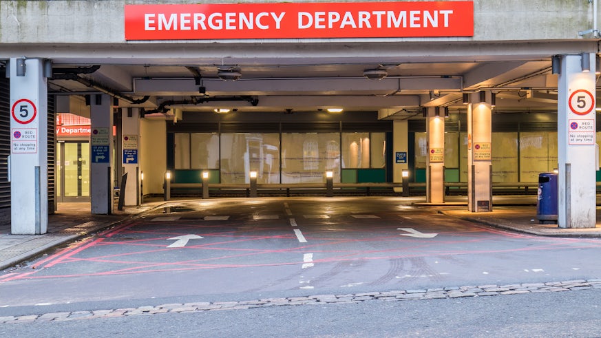 Photograph of the outside of an emergency department
