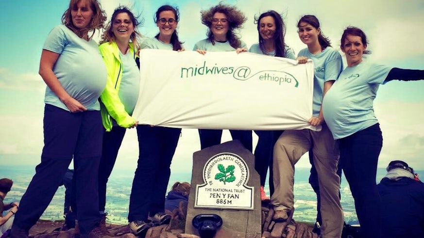 Student midwives on sponsorship hike to Pen y Fan