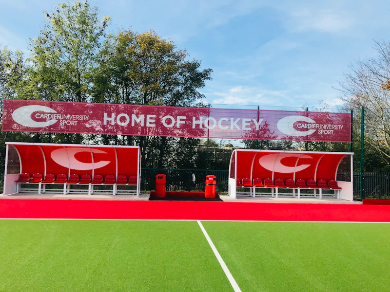 Hockey pitch dugouts