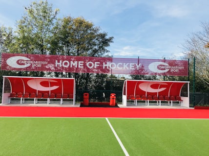 Hockey pitch dugouts