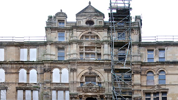 Building refurbishment at the Coal Exchange in Cardiff