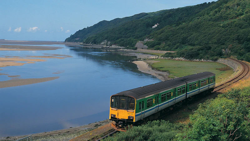 Train near the coast