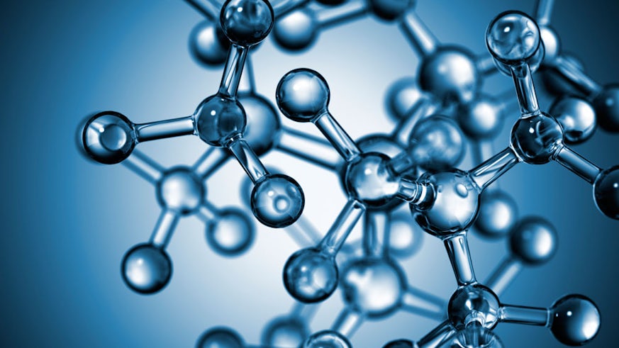 A closeup of some molecular structures.