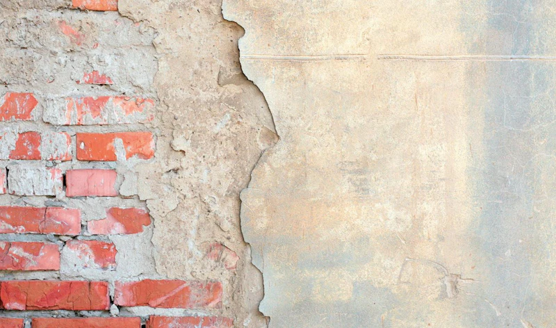 cracked brick wall